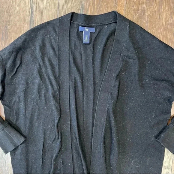 Gap black long open cardigan SZ SM - Picture 3 of 4